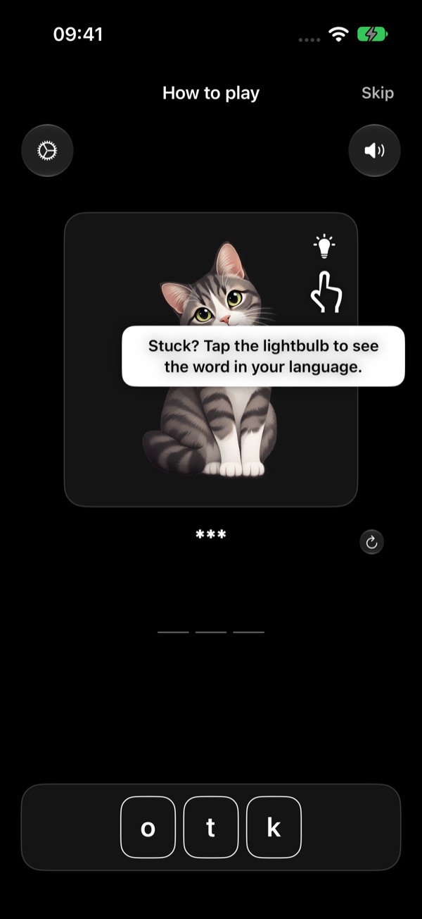 The pointer is on the lightbulb in the corner of the picture.